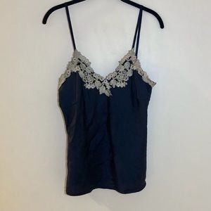 silky navy blue camisole